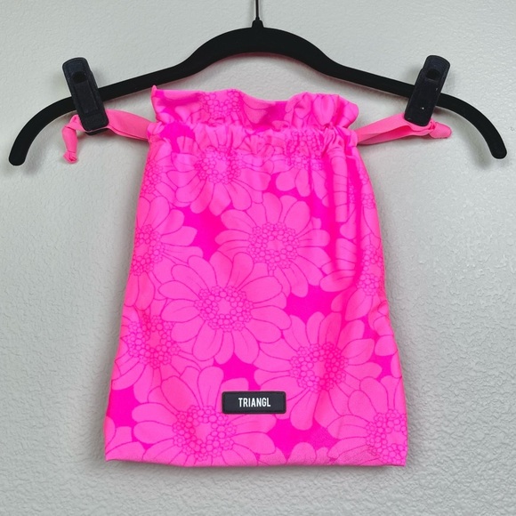 Triangl Pitaya Floral Drawstring Bag for Swimsuits Bikinis Beach Travel Pouch - Picture 4 of 8